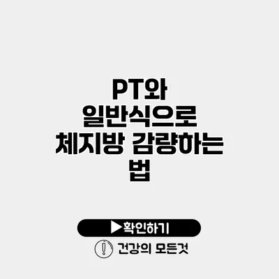 PT와 일반식으로 체지방 감량하는 법