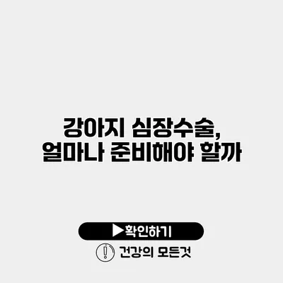 강아지 심장수술, 얼마나 준비해야 할까?