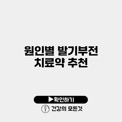 원인별 발기부전 치료약 추천